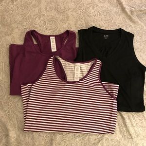 [Size M] NWOT Set of 3 Workout Tank Tops.